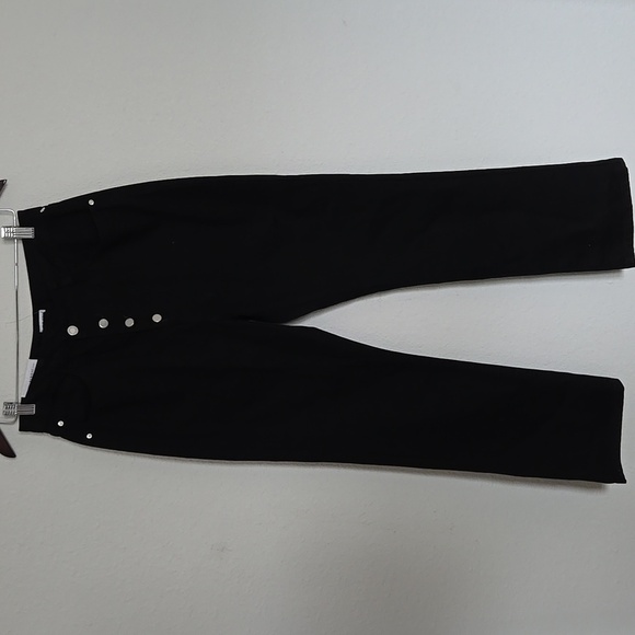 NWT Weworewhat CROSSOVER STRAIGHT LEG JEAN Rigid Denim Jet Black 28 - Picture 5 of 9